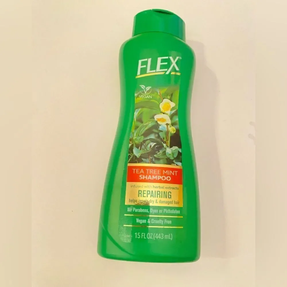 🛍️2 Pack FLEX Tea Tree Mint Shampoo Repairing 15 FL OZ